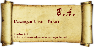 Baumgartner Áron névjegykártya