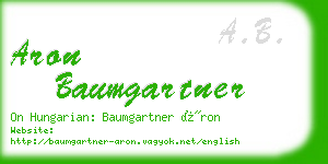 aron baumgartner business card